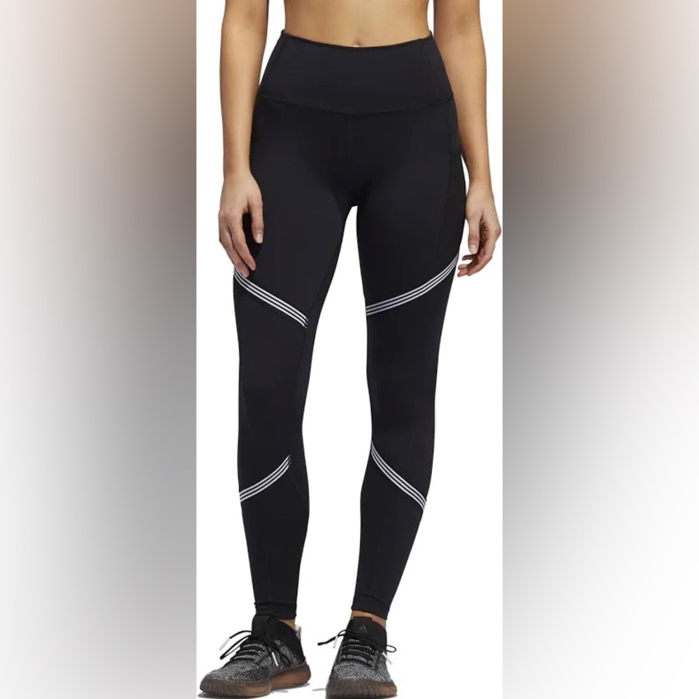 Adidas Black High-Waisted Athletic Leggings